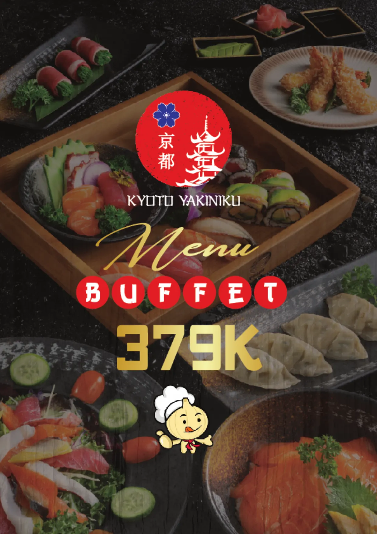 Menu buffet trang 6: bìa gói 379K