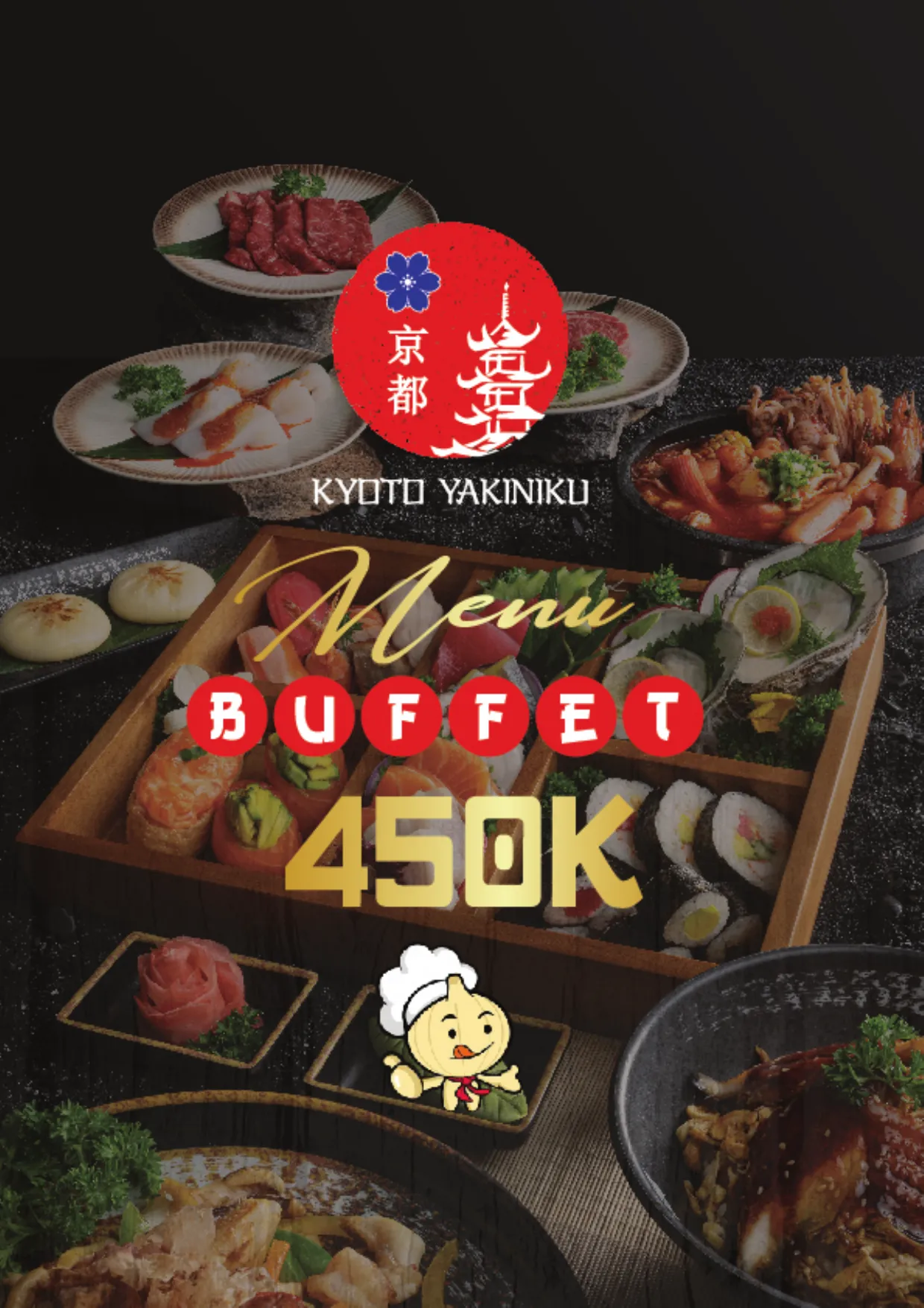 Menu buffet trang 11: bìa gói 450K